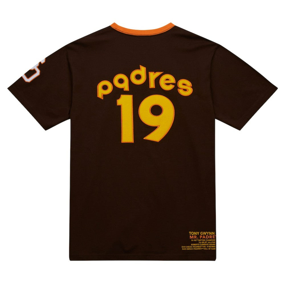 San Diego Padres Cooperstown Collection Player Legends Ringer T-Shirt Brown | Mitchell & Ness