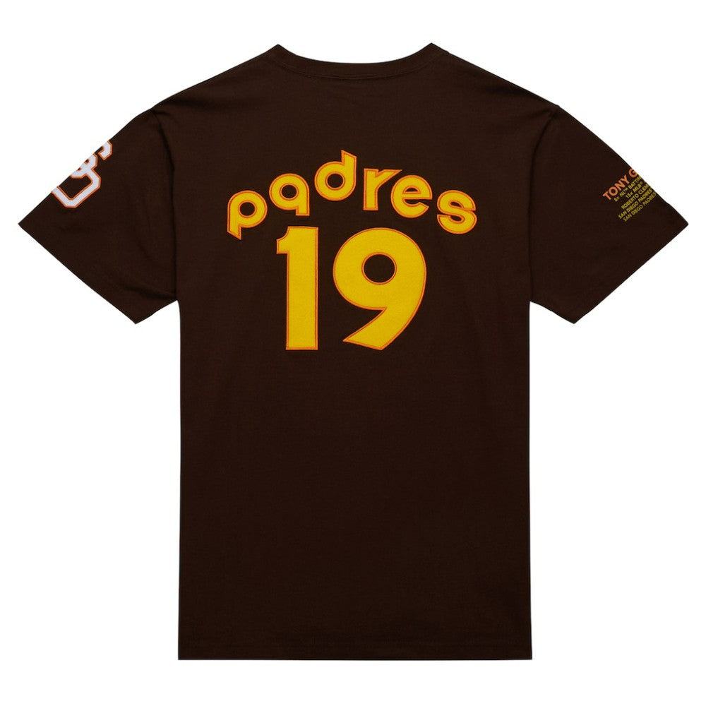 Tony Gwynn San Diego Padres Legends Photo Real T-Shirt Brown | Mitchell & Ness