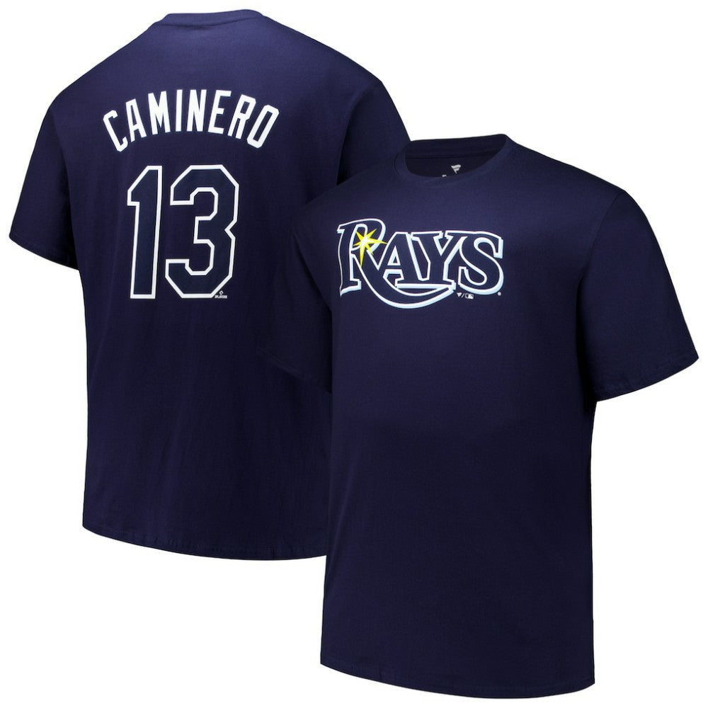 Junior Caminero Tampa Bay Rays Big & Tall Name & Number T-Shirt Navy