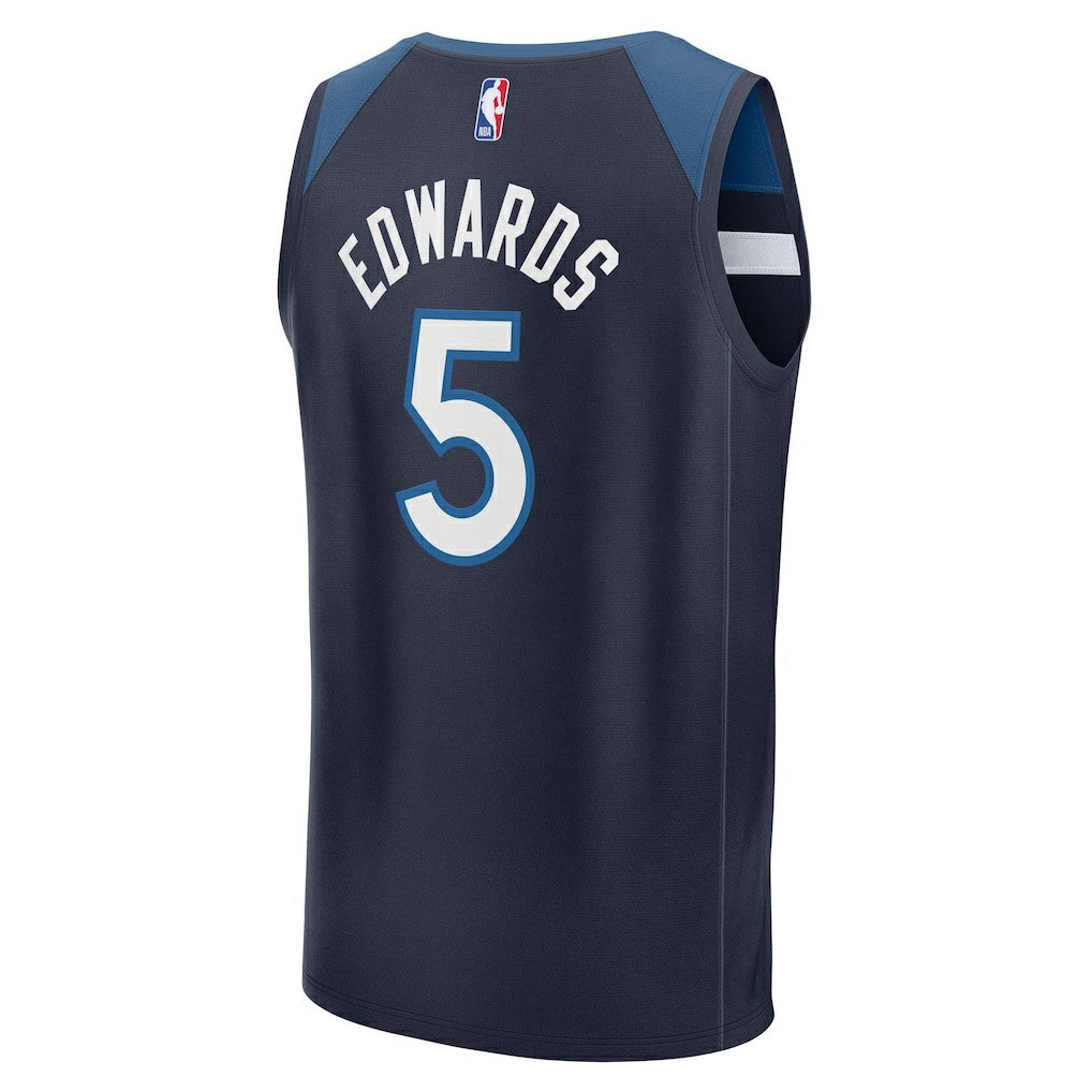 Anthony Edwards Minnesota Timberwolves Fast Break Replica Player Jersey - Icon Edition - Navy