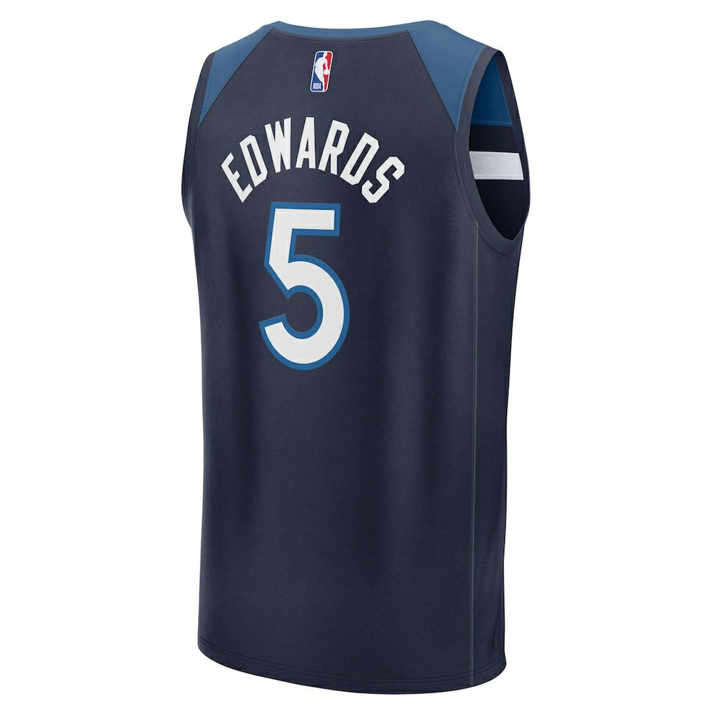 Anthony Edwards Minnesota Timberwolves Fast Break Replica Player Jersey - Icon Edition - Navy