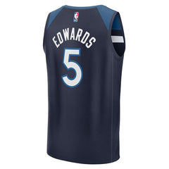Anthony Edwards Minnesota Timberwolves Fast Break Replica Player Jersey - Icon Edition - Navy