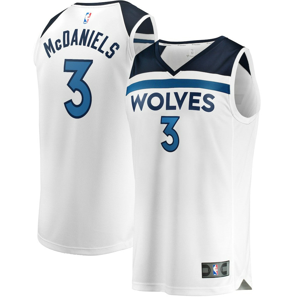 Jaden McDaniels Minnesota Timberwolves Fast Break Replica Player Jersey - Association Edition - White
