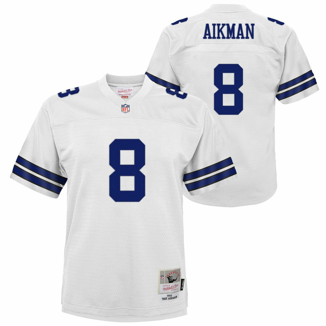 Troy Aikman Dallas Cowboys Youth 1992 Legacy Jersey - White outlet