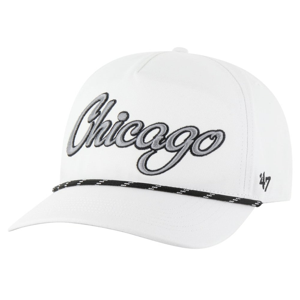 Chicago White Sox Overhand Speckle Hitch Rope Adjustable Hat White | 47 brand