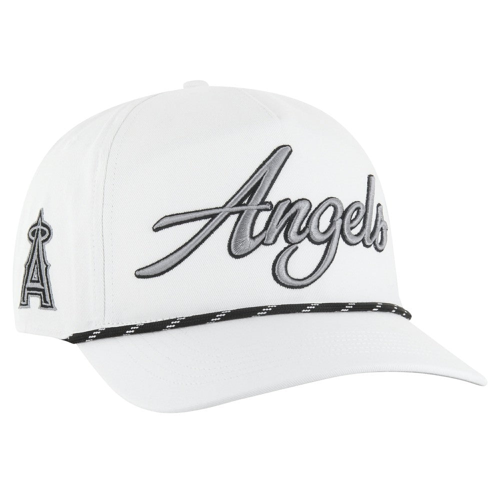 Los Angeles Angels Overhand Speckle Hitch Rope Adjustable Hat White | 47 brand