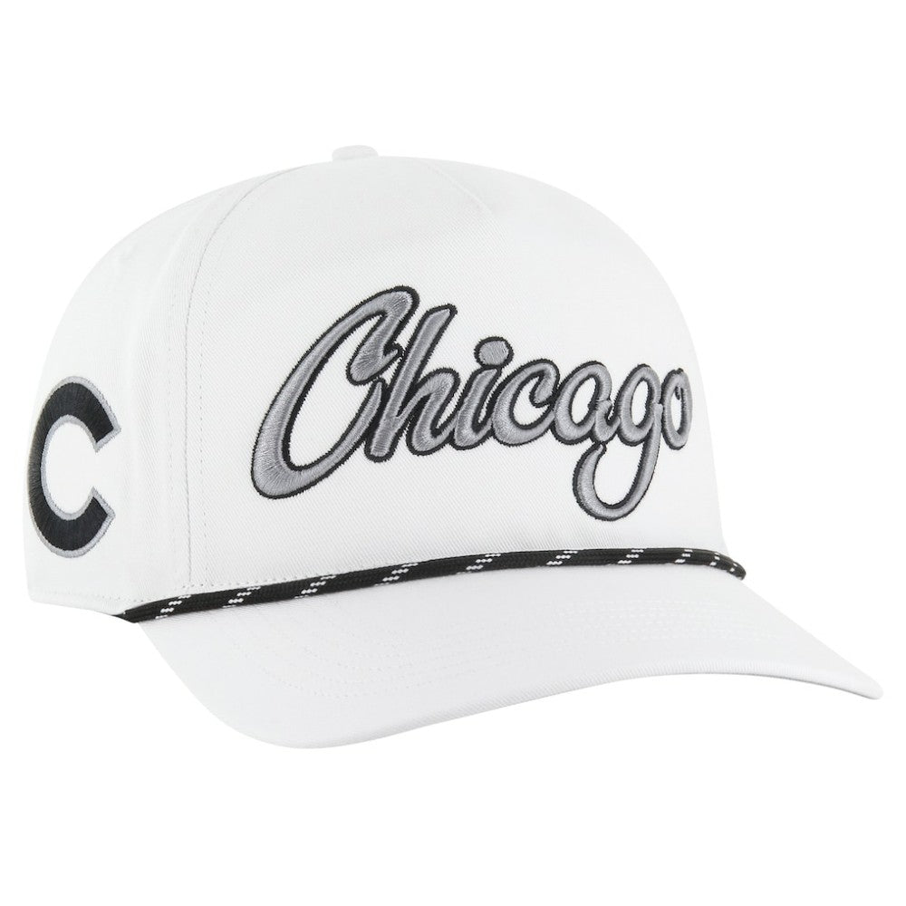 Chicago Cubs Overhand Speckle Hitch Rope Adjustable Hat White | 47 brand