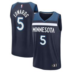 Anthony Edwards Minnesota Timberwolves Fast Break Replica Player Jersey - Icon Edition - Navy