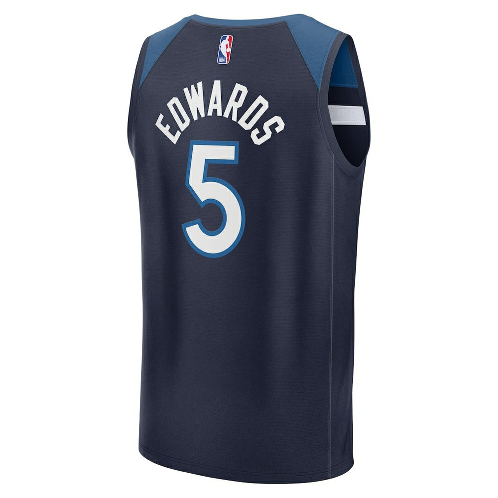 Anthony Edwards Minnesota Timberwolves Fast Break Replica Player Jersey - Icon Edition - Navy