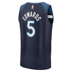 Anthony Edwards Minnesota Timberwolves Fast Break Replica Player Jersey - Icon Edition - Navy