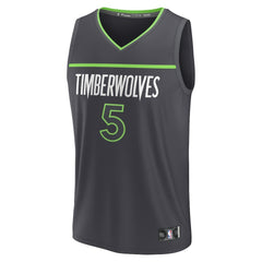 Anthony Edwards Minnesota Timberwolves Fast Break Replica Player Jersey - Statement Edition - Anthracite