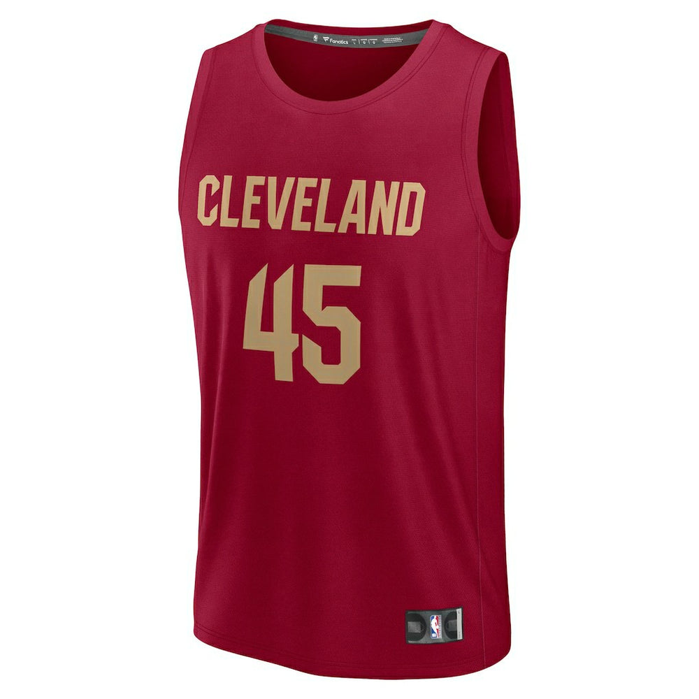 Donovan Mitchell Cleveland Cavaliers Fast Break Replica Player Jersey sale - Icon Editi- Wine