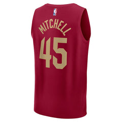 Donovan Mitchell Cleveland Cavaliers Fast Break Replica Player Jersey sale - Icon Editi- Wine