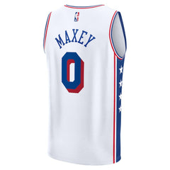 Tyrese Maxey Philadelphia 76ers Fast Break Replica Player Jersey - Association Edition - White