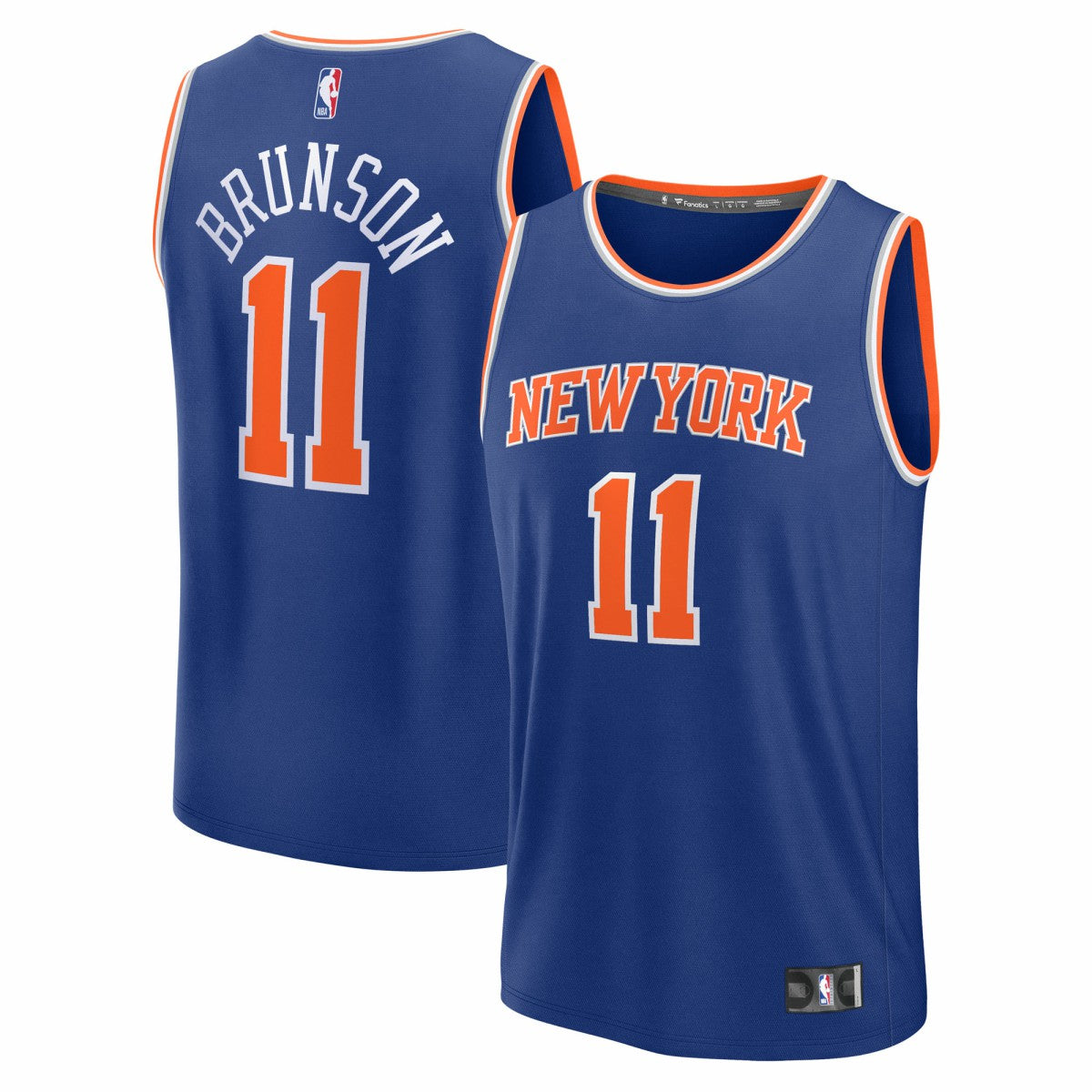 Jalen Brunson New York Knicks Youth Fast Break Replica Player Jersey - Icon Edition - Blue