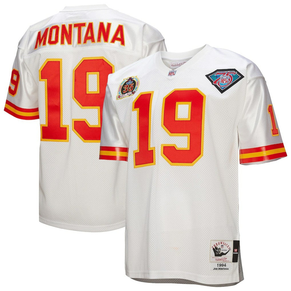 Joe Montana Kansas City Chiefs 1994 Authentic Throwback Retired Player Jersey - White discount