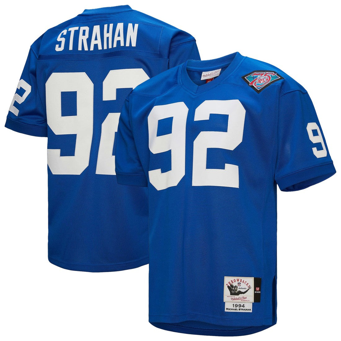 Michael Strahan New York Giants 1994 Authentic Throwback Retired Player Jersey - Royal outlet