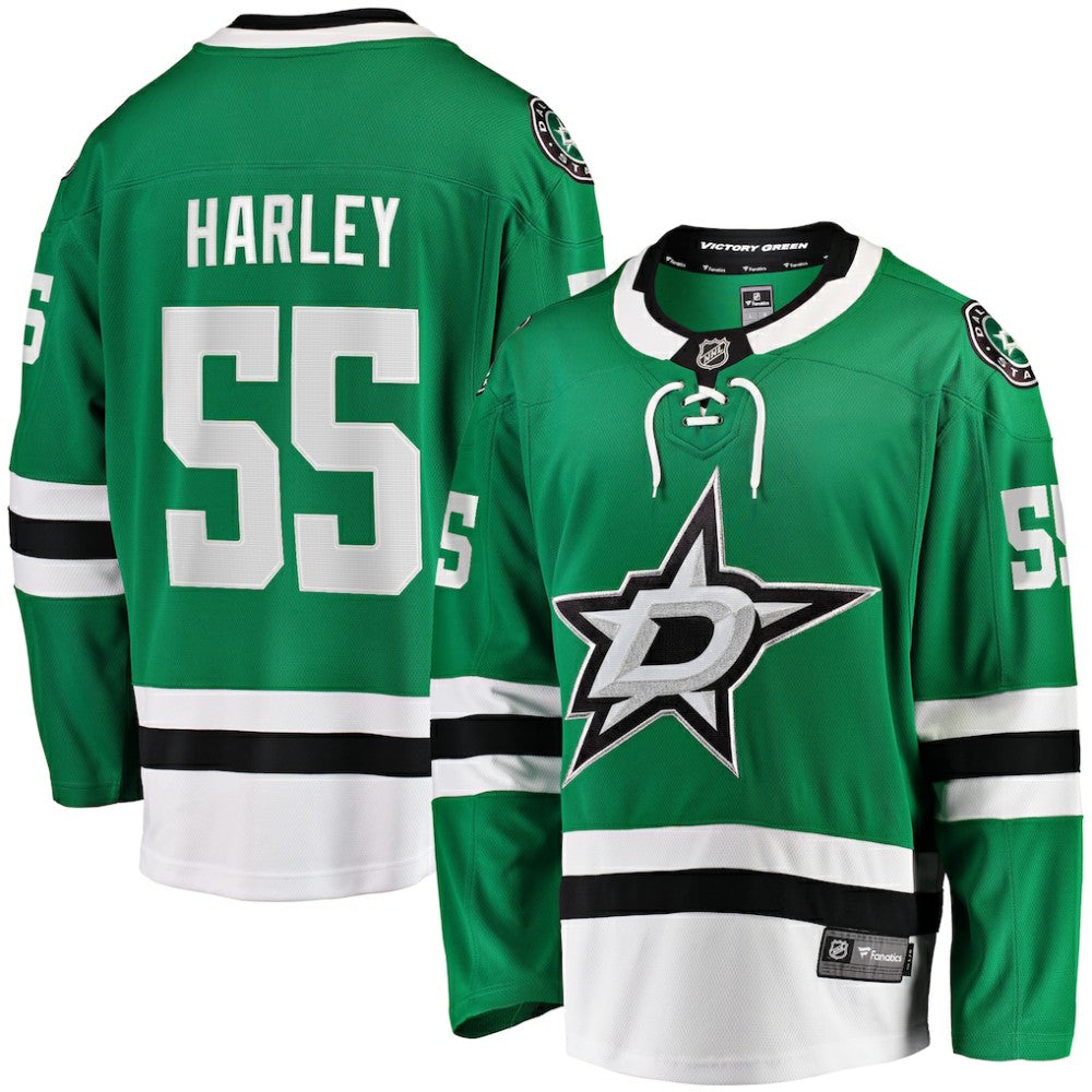 Thomas Harley Dallas Stars Fanatics Home Premier Breakaway Player Jersey Kelly Green