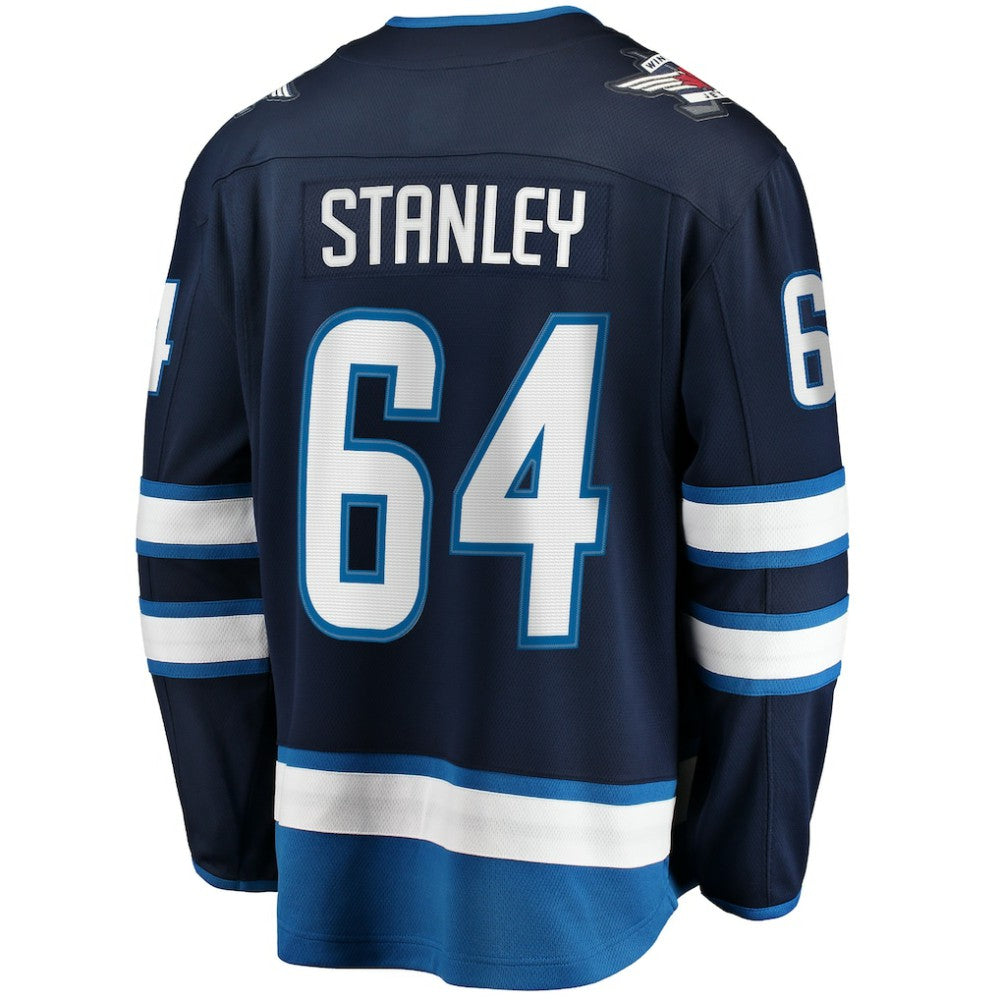 Logan Stanley Winnipeg Jets Fanatics Home Premier Breakaway Player Jersey Navy