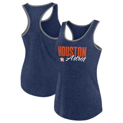 Houston Astros Profile Women's Plus Size Racerback Tank Top Navy