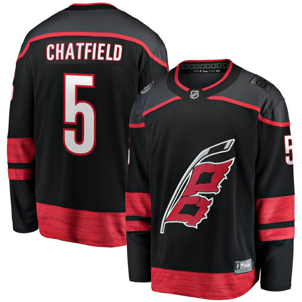 Jalen Chatfield Carolina Hurricanes Fanatics Home Premier Breakaway Player Jersey Black