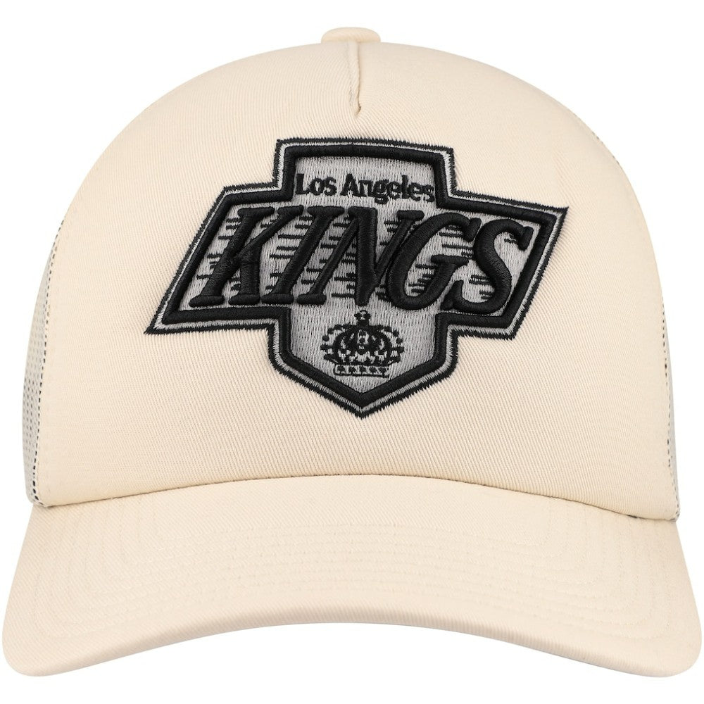 Los Angeles Kings Mitchell & Ness Foam Front Trucker Adjustable Hat Cream
