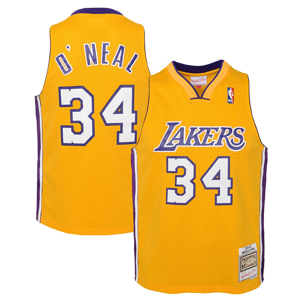 Shaquille O'Neal Los Angeles Lakers Youth 1999/00 Hardwood Classics Swingman Jersey - Gold