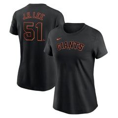 Jung Hoo Lee San Francisco Giants Women's Cooperstown Collection Fuse Name & Number T-Shirt Black | Nike