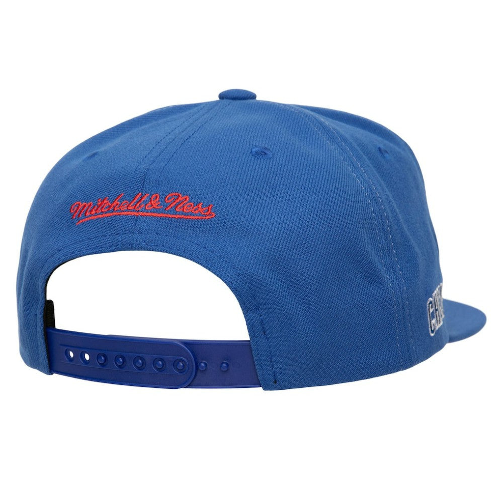 Chicago Cubs Full Frontal Snapback Hat Royal | Mitchell & Ness