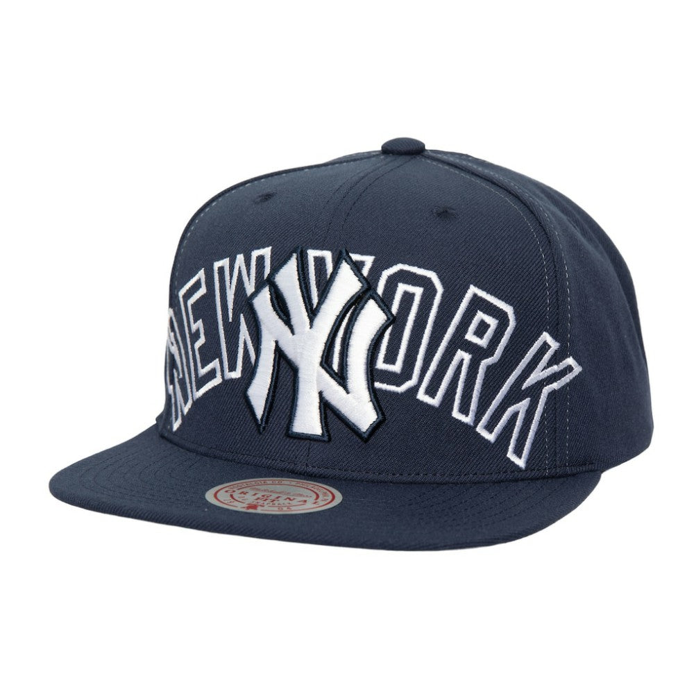 New York Yankees Full Frontal Snapback Hat Navy | Mitchell & Ness