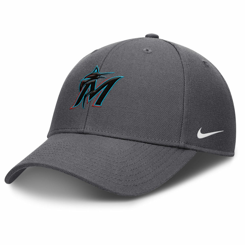 Miami Marlins Club Performance Adjustable Hat Gray | Nike