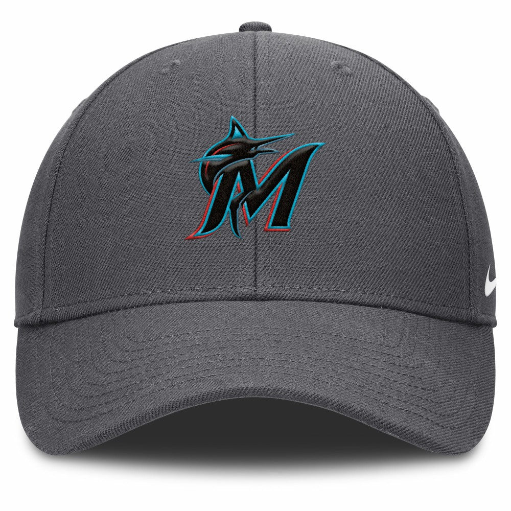 Miami Marlins Club Performance Adjustable Hat Gray | Nike