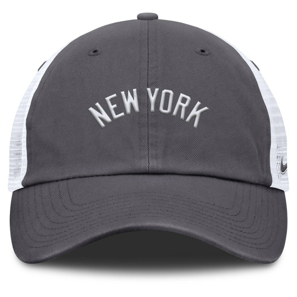 New York Yankees Wordmark Club Adjustable Trucker Hat Gray | Nike
