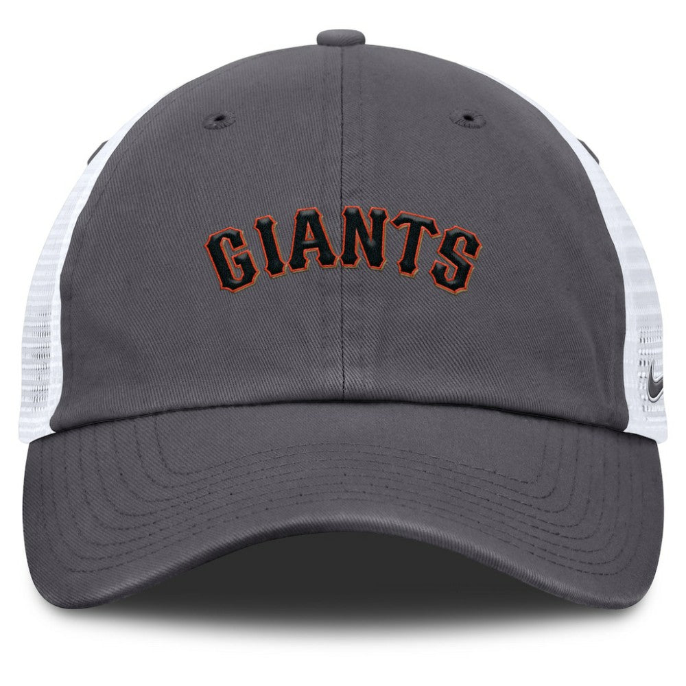 San Francisco Giants Wordmark Club Adjustable Trucker Hat Gray | Nike