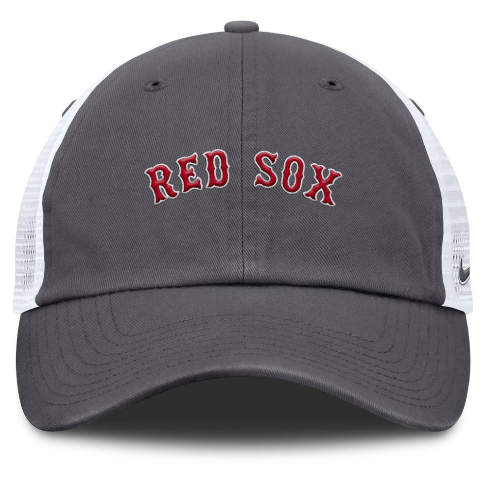 Boston Red Sox Wordmark Club Adjustable Trucker Hat Gray | Nike