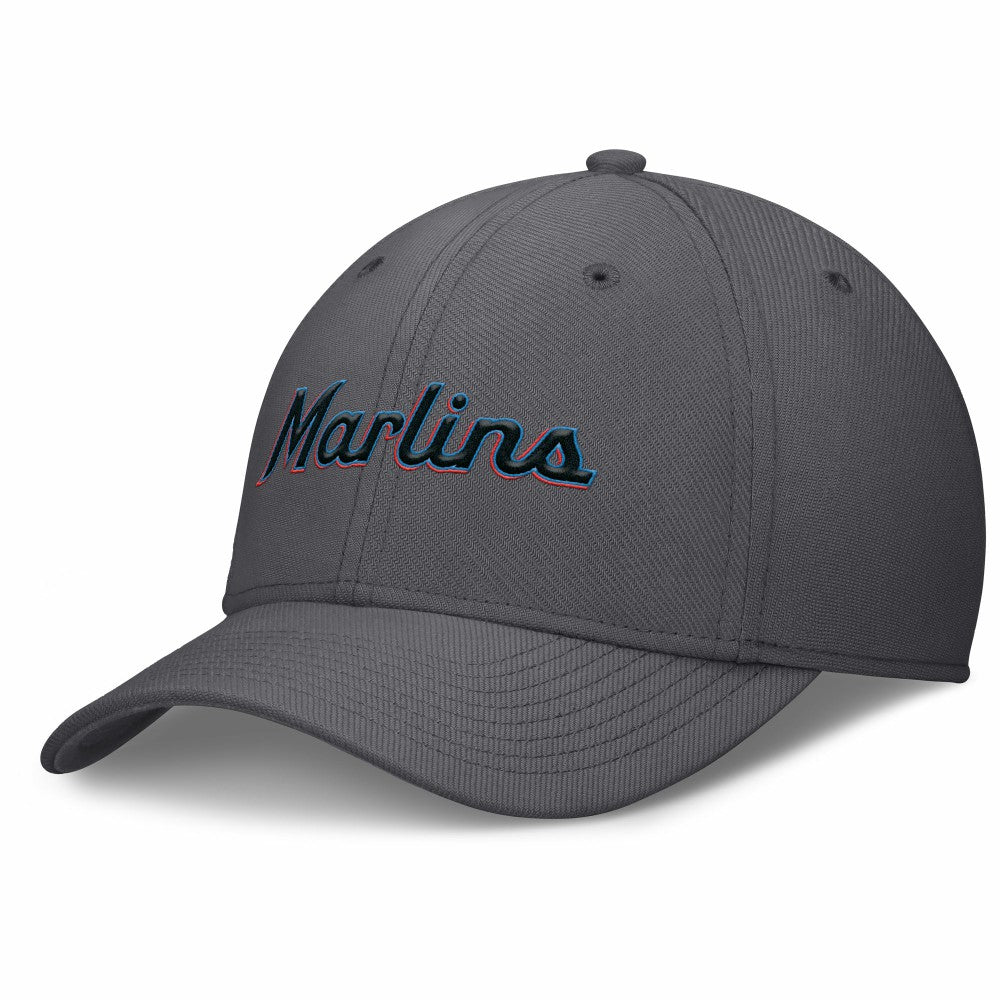 Miami Marlins Swoosh Performance Flex Hat Gray | Nike