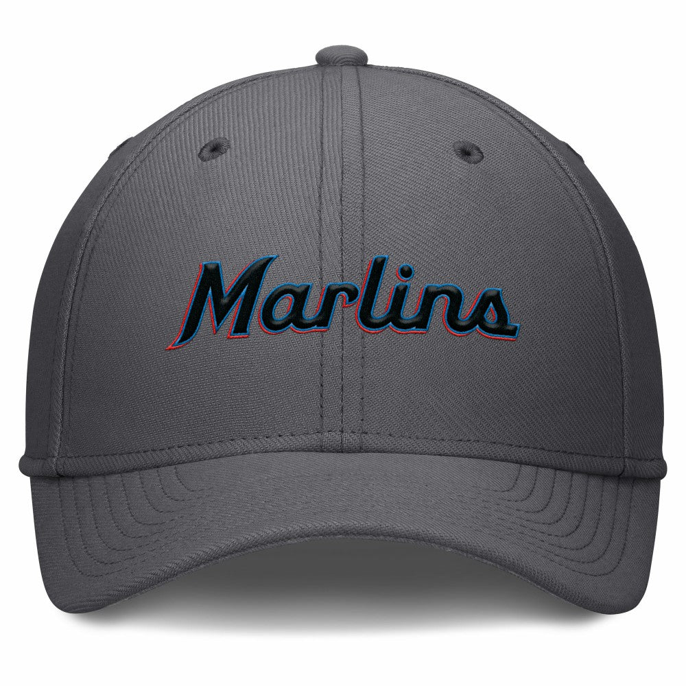 Miami Marlins Swoosh Performance Flex Hat Gray | Nike