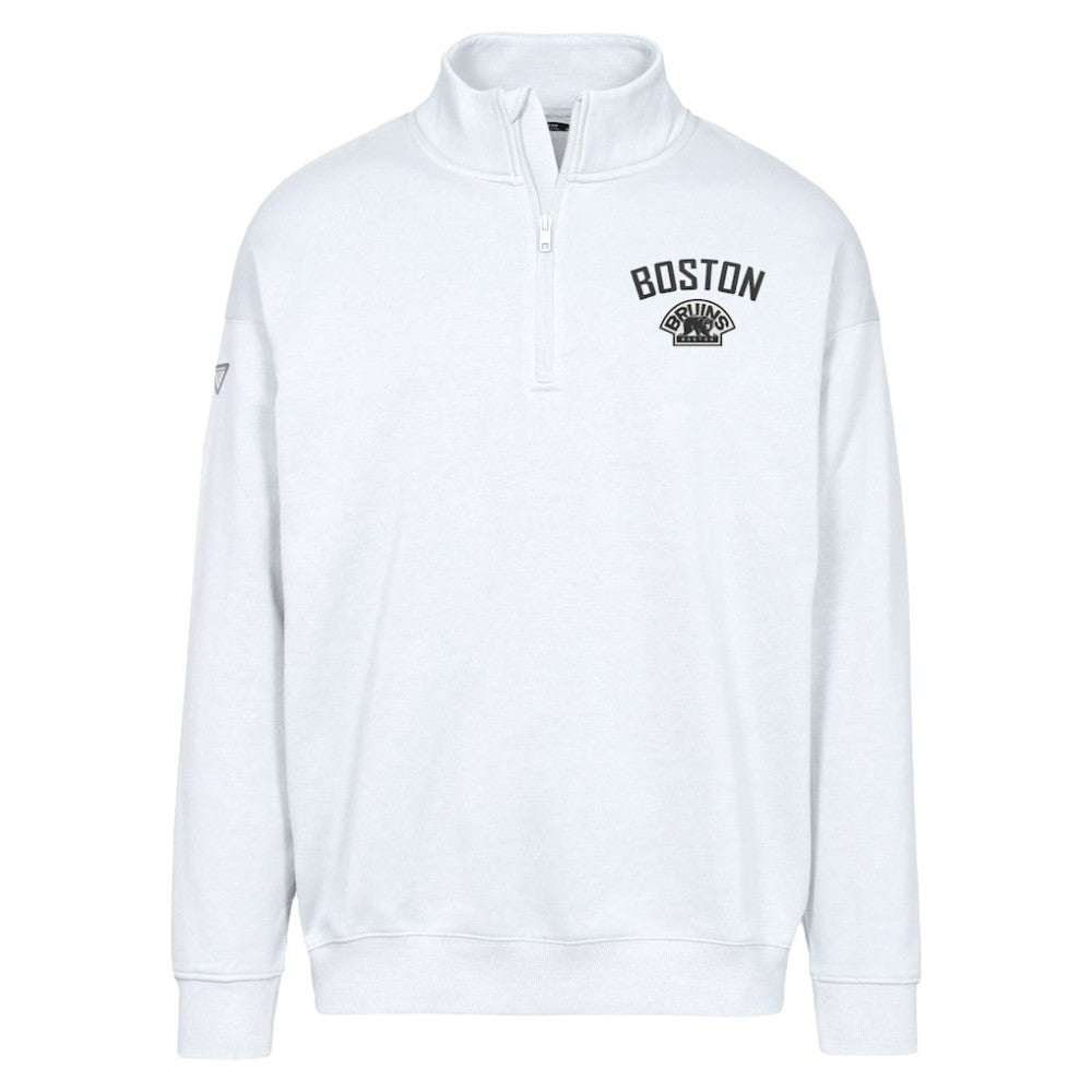 Boston Bruins Levelwear Murray City Capsule Quarter-Zip Sweatshirt White