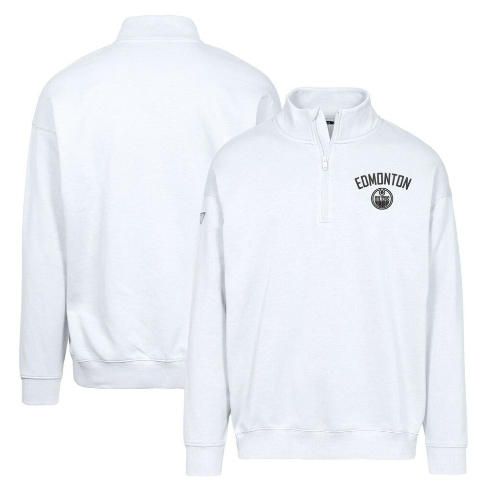 Edmonton Oilers Levelwear Murray City Capsule Quarter-Zip Sweatshirt White