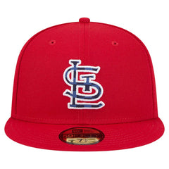 St. Louis Cardinals Checkered Undervisor 59FIFTY Fitted Hat Red | New Era