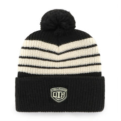 Chicago Blackhawks '47 Old Time Hockey Barn Cuffed Knit Hat with Pom Black