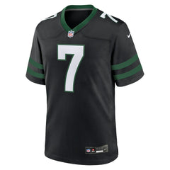 Justin Fields New York Jets Game Jersey - Stealth Black