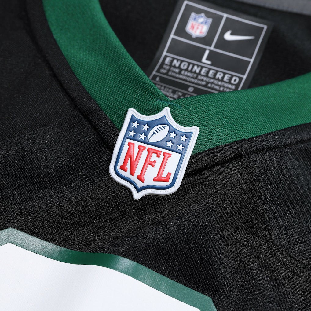 Justin Fields New York Jets Game Jersey - Stealth Black