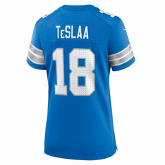 Isaac TeSlaa Detroit Lions Women's Game Player Jersey - Blue