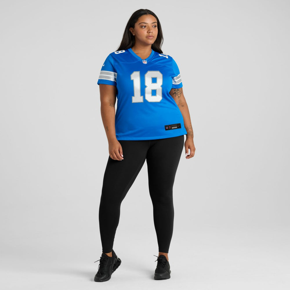 Isaac TeSlaa Detroit Lions Women's Game Player Jersey - Blue