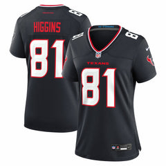 Jayden Higgins Houston Texans Women's Game Jersey - Navy