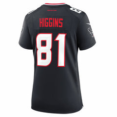 Jayden Higgins Houston Texans Women's Game Jersey - Navy
