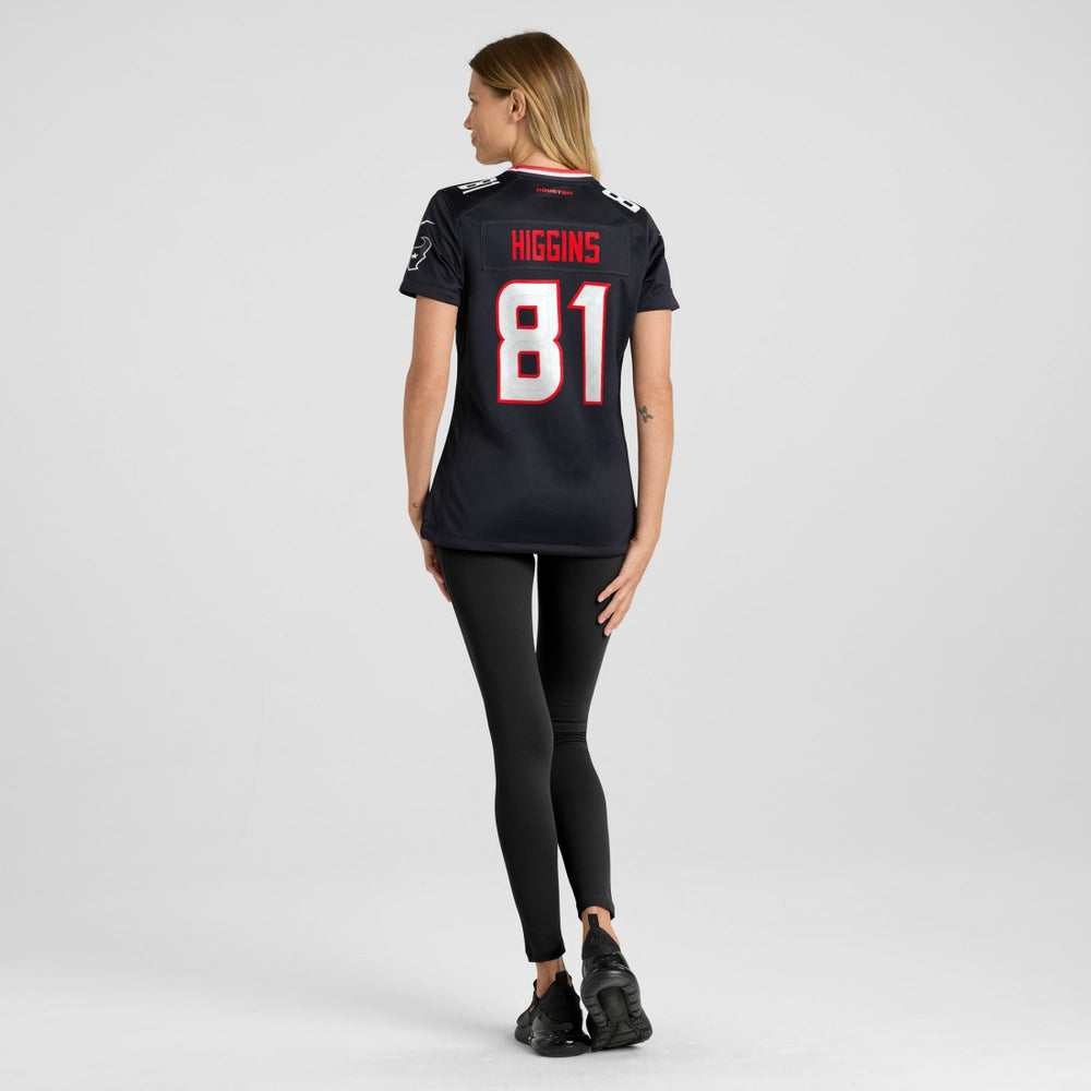 Jayden Higgins Houston Texans Women's Game Jersey - Navy