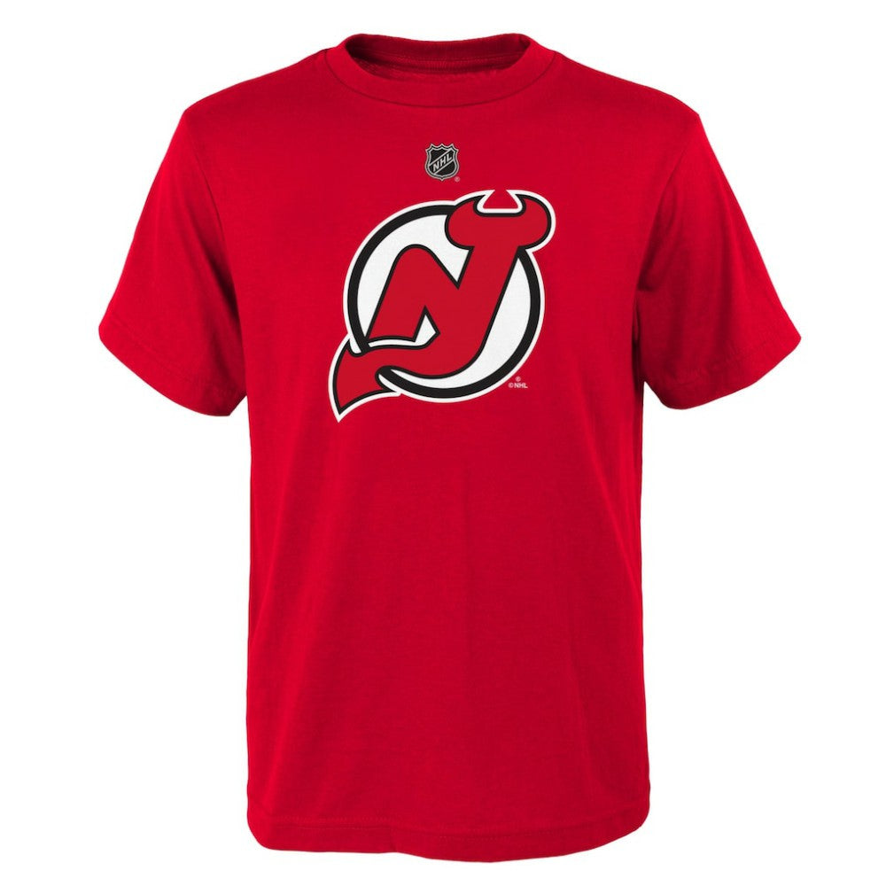 New Jersey Devils Youth Primary Logo T-Shirt Red