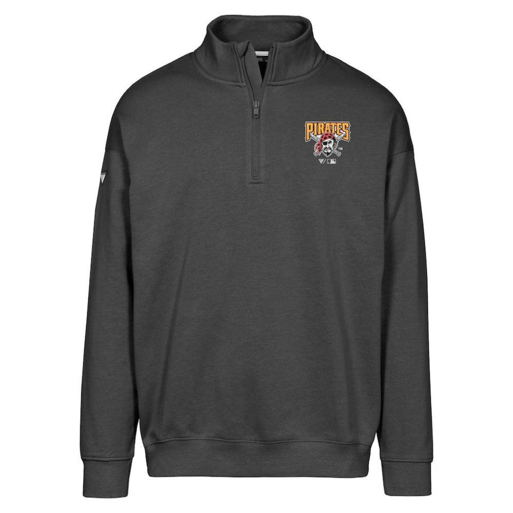 Pittsburgh Pirates Levelwear Murray Core Logo Quarter-Zip Pullover Top Black